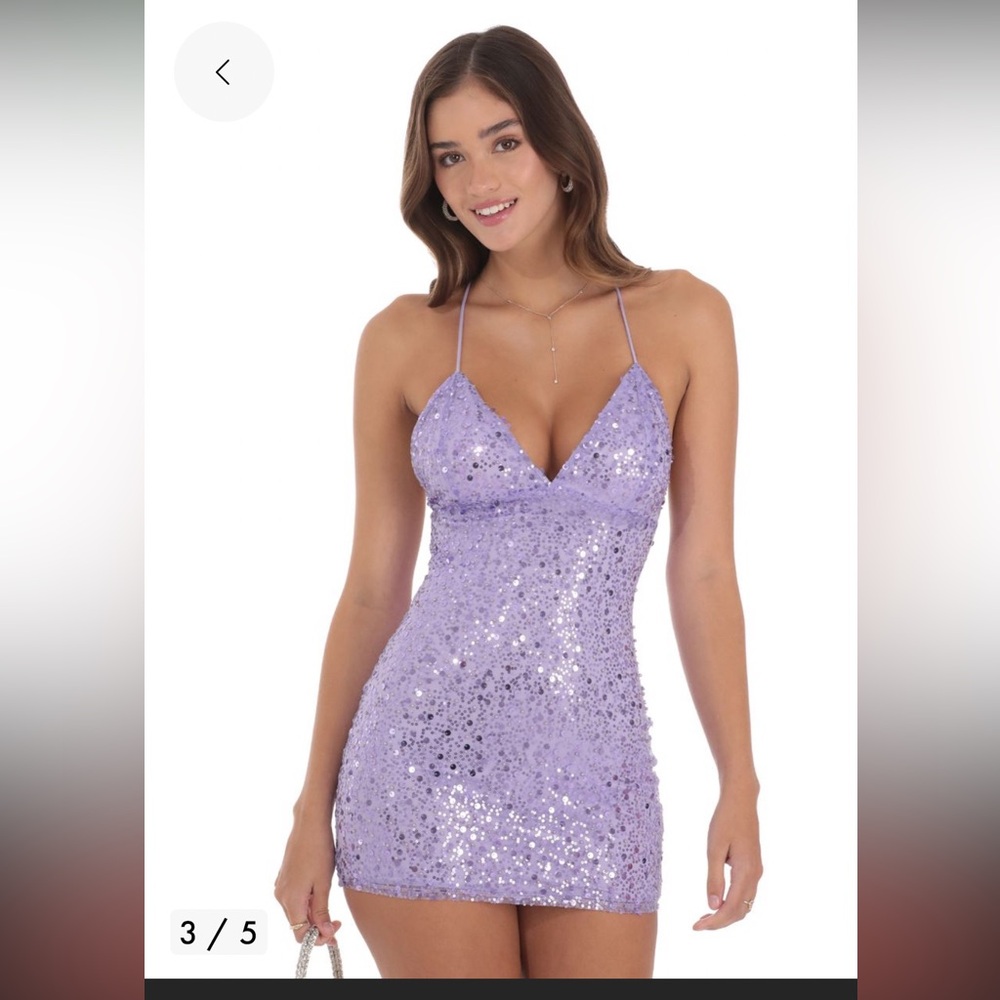 purple sequin mini dress